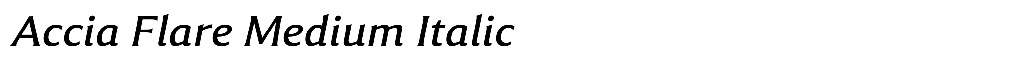 Accia Flare Medium Italic image